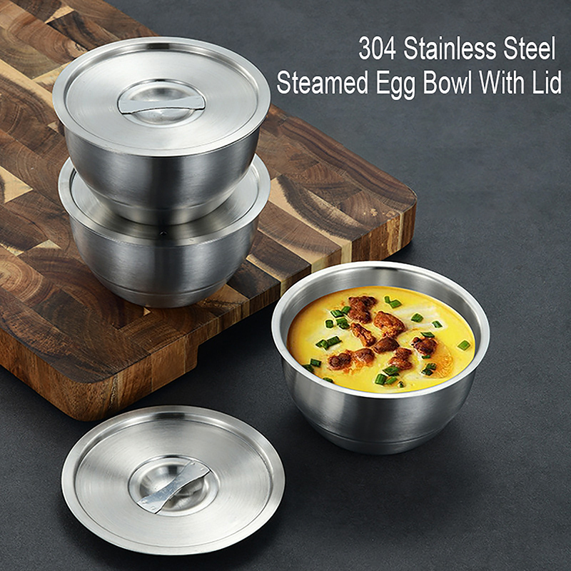 Korean Kitchen Gadgets - 1Pc Stainless Steel Rice Bowl With