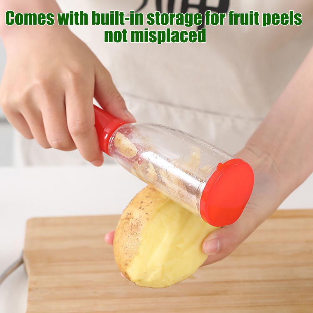 Kitchen Gadgets Built In - Double-sided Peeler Multifunctional Vegetable Peeler with
