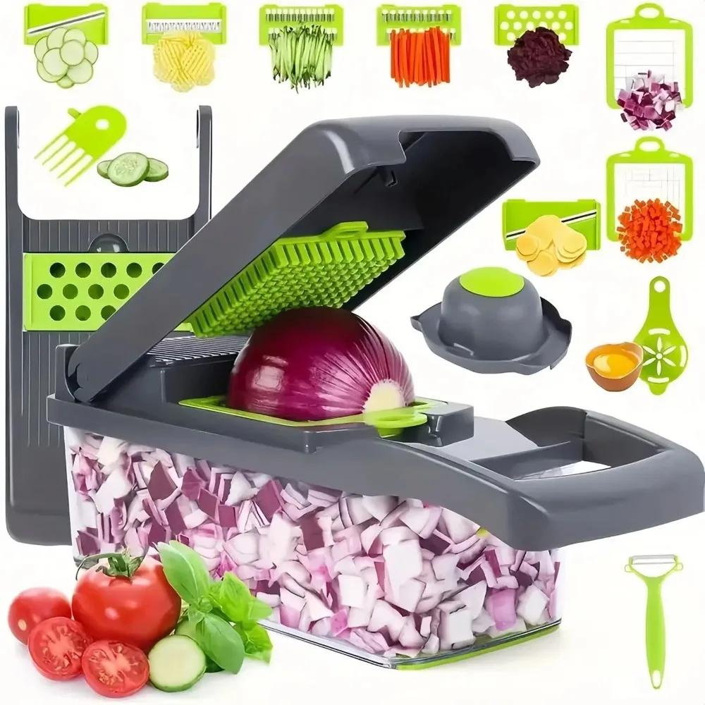 Korean Kitchen Gadgets - Multifunctional Vegetable Chopper Handle Food Grate