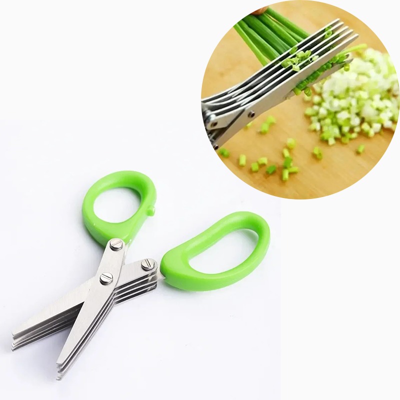 Herb Scissors 5 Blade - Time Saving Herb Scissors 5 Blades