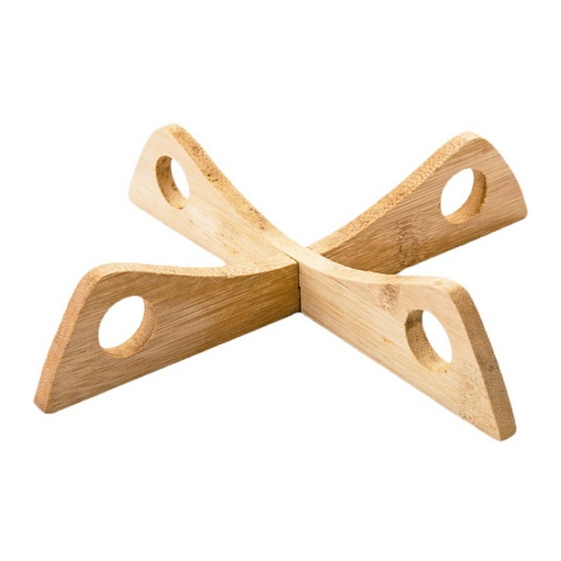 Kitchen Gadgets In Japan - Removable Wooden Cross Tray Holder Anti