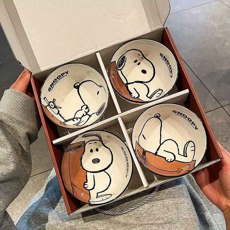 Kitchen Gadgets Gift - New Cute Snoopy Tableware Ceramic Bowl