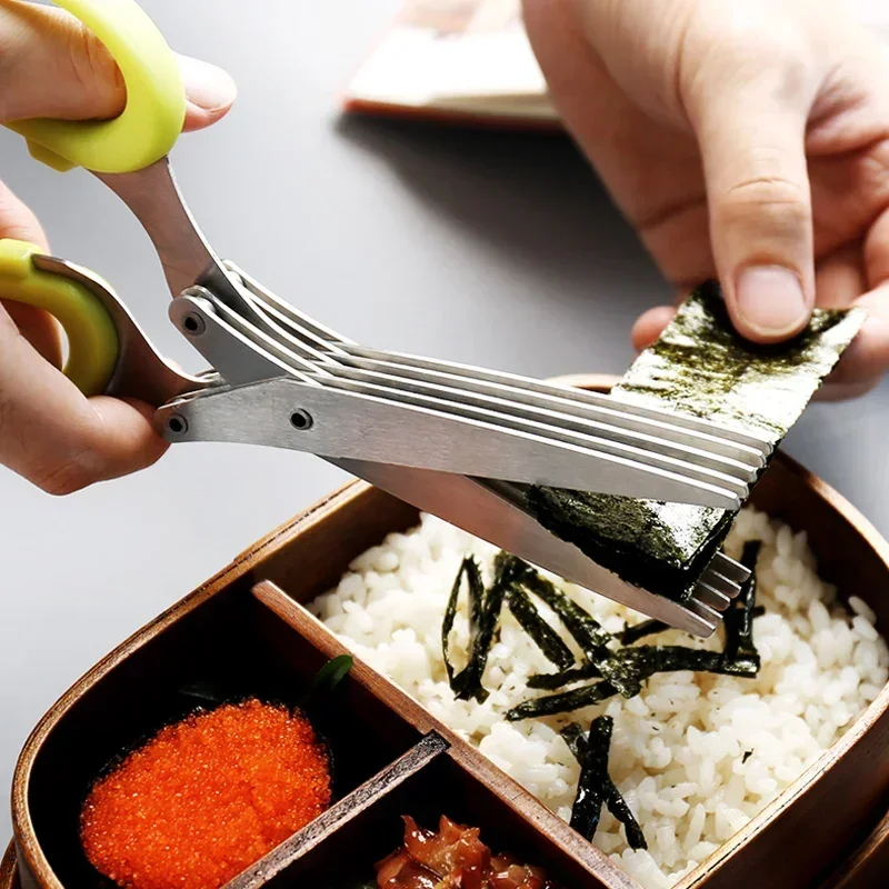 Herb Scissors 5 Blade - 5 Blade Kitchen Scissors Scallion Cutter