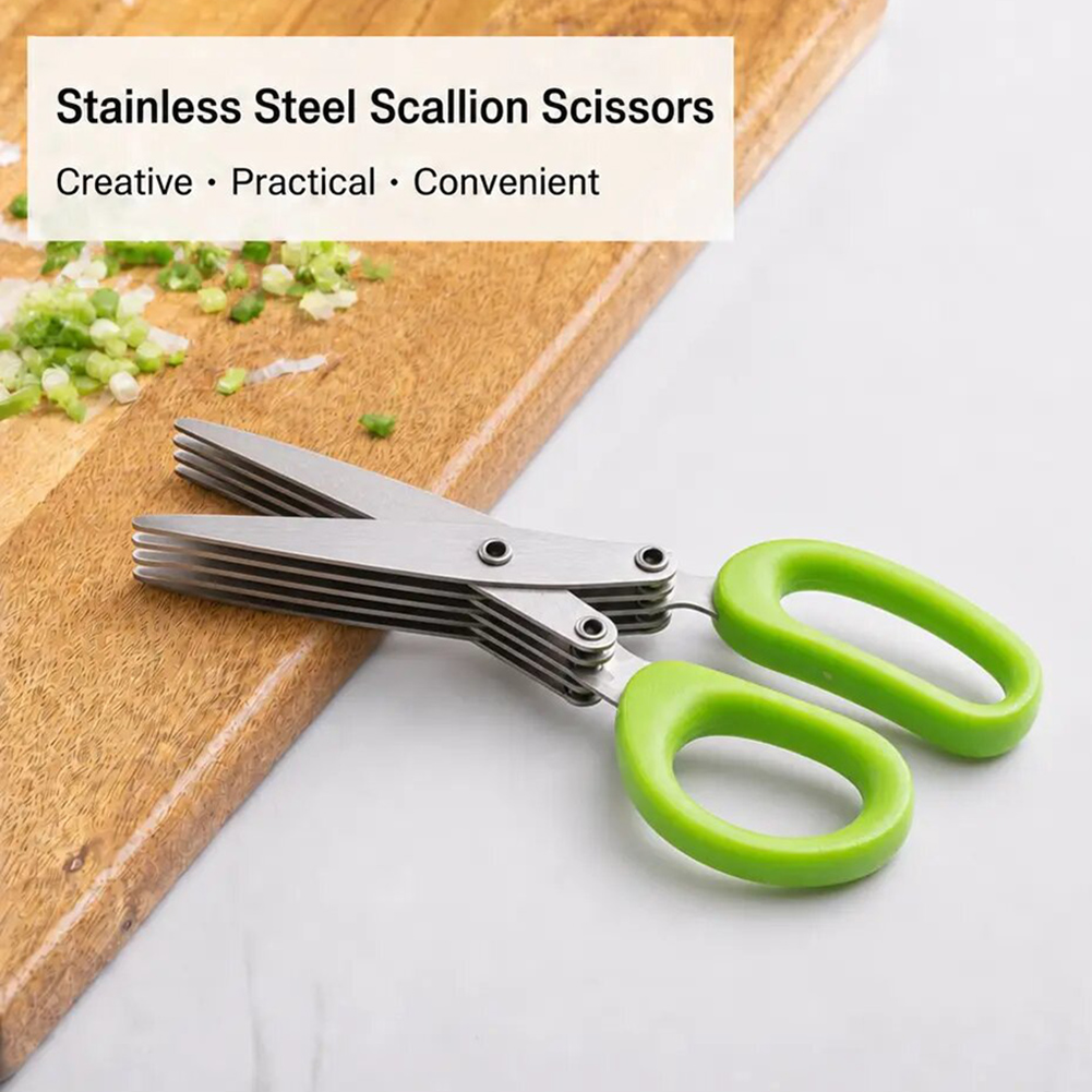 5-Blade Stainless Steel Herb S - Herb Scissors 5 Blade 评论和价格