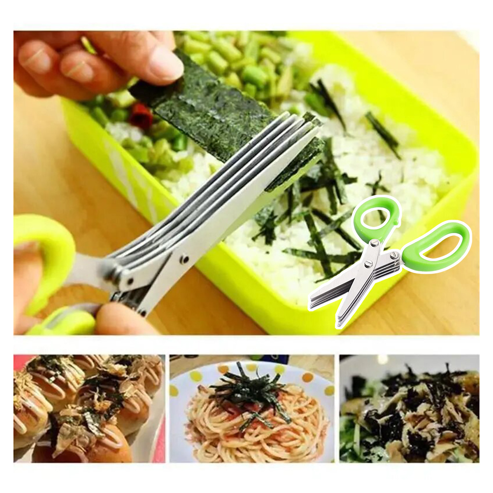 5-Blade Stainless Steel Herb S - Herb Scissors 5 Blade 评论和价格