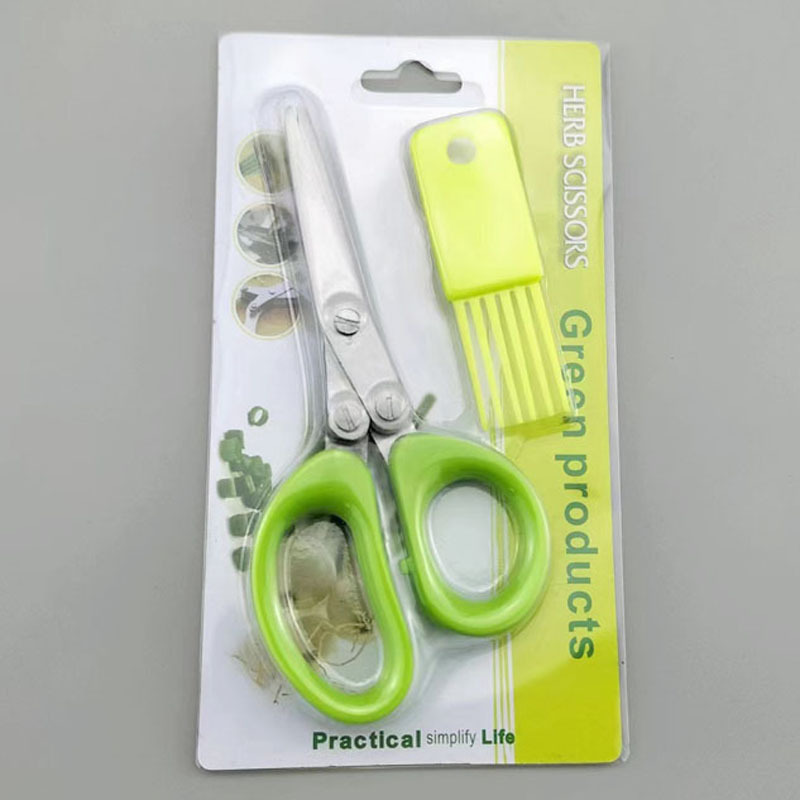 2Pcs Stainless Steel Multi-Lay - Herb Scissors 5 Blade 评论和价格