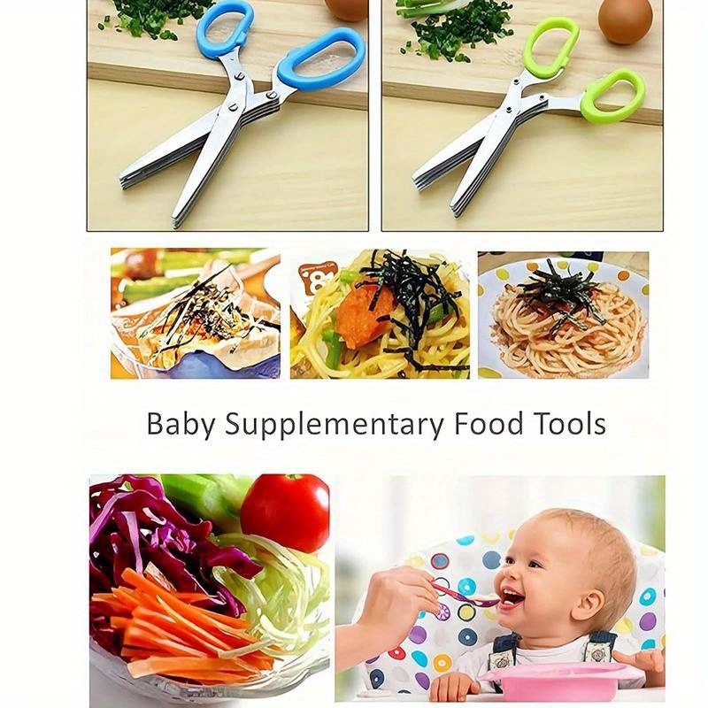 5 Blade Stainless Steel Kitche - Herb Scissors 5 Blade 评论和价格