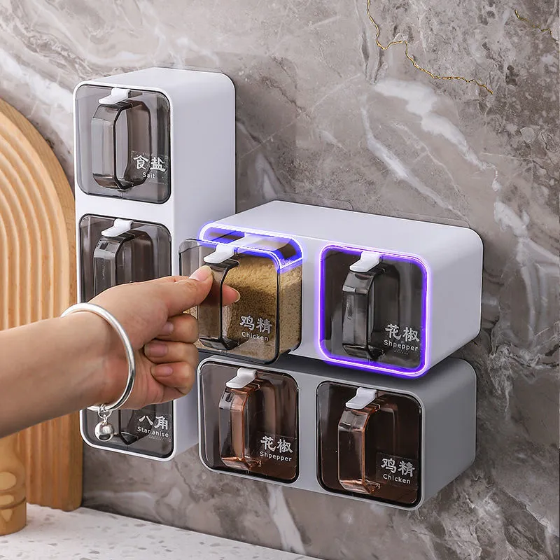 Wall-mounted Seasoning Box Spi - Korean Kitchen Gadgets 评论和价格