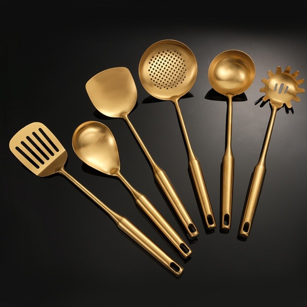 Stainless Steel Kitchen Utensi - Kitchen Gadgets Gold 评论和价格