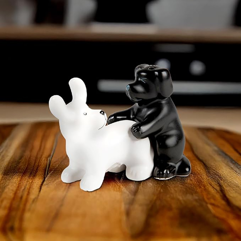 Black And White Ceramic Dog Sa - Korean Kitchen Gadgets 评论和价格