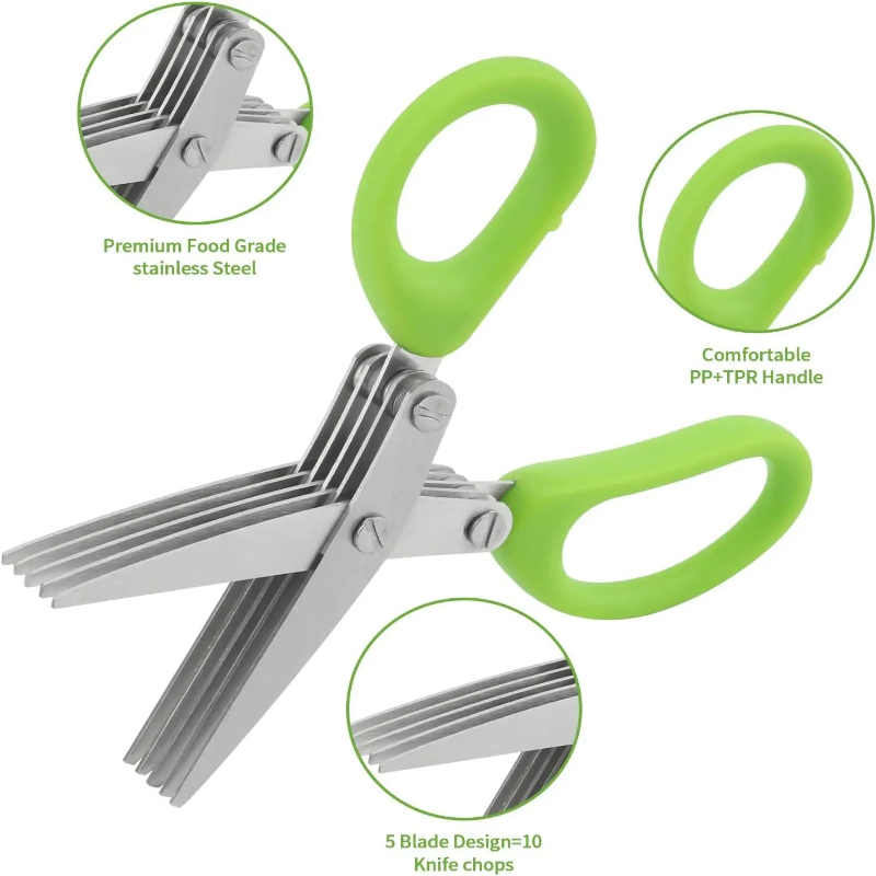 Time Saving Herb Scissors 5 Bl - Herb Scissors 5 Blade 评论和价格