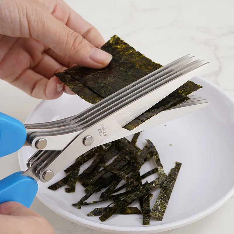 5 Blade Herb Scissors Multifun - Herb Scissors 5 Blade 评论和价格