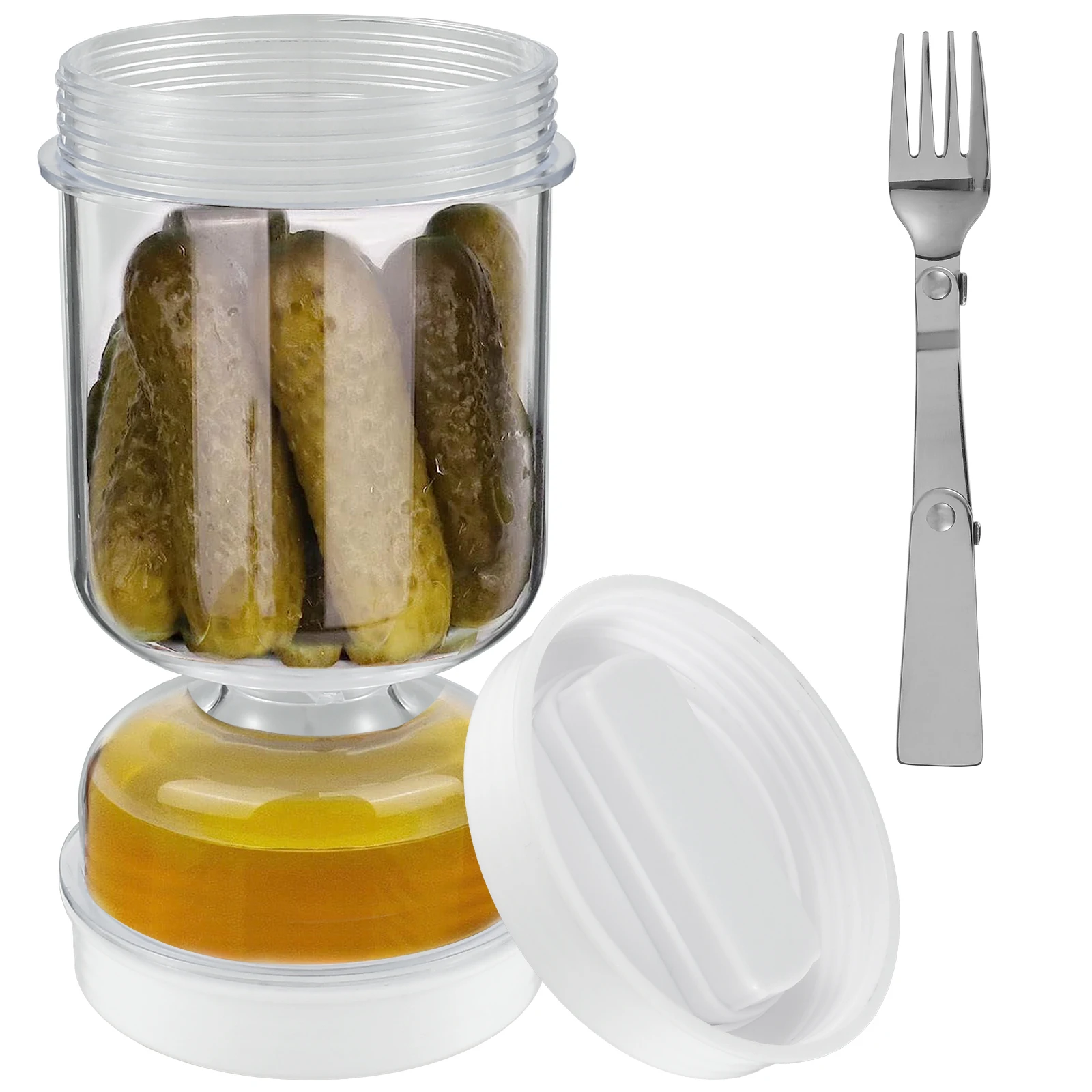 Pickles Jar With Forks Dry and - Korean Kitchen Gadgets 评论和价格