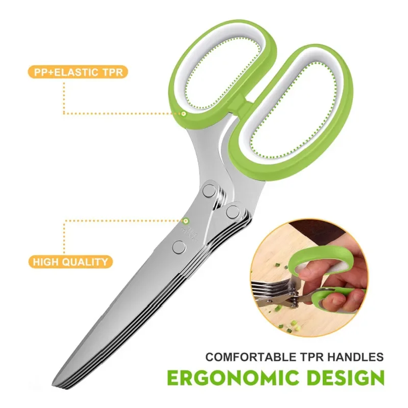 Herb Scissors Stainless Steel  - Herb Scissors 5 Blade 评论和价格