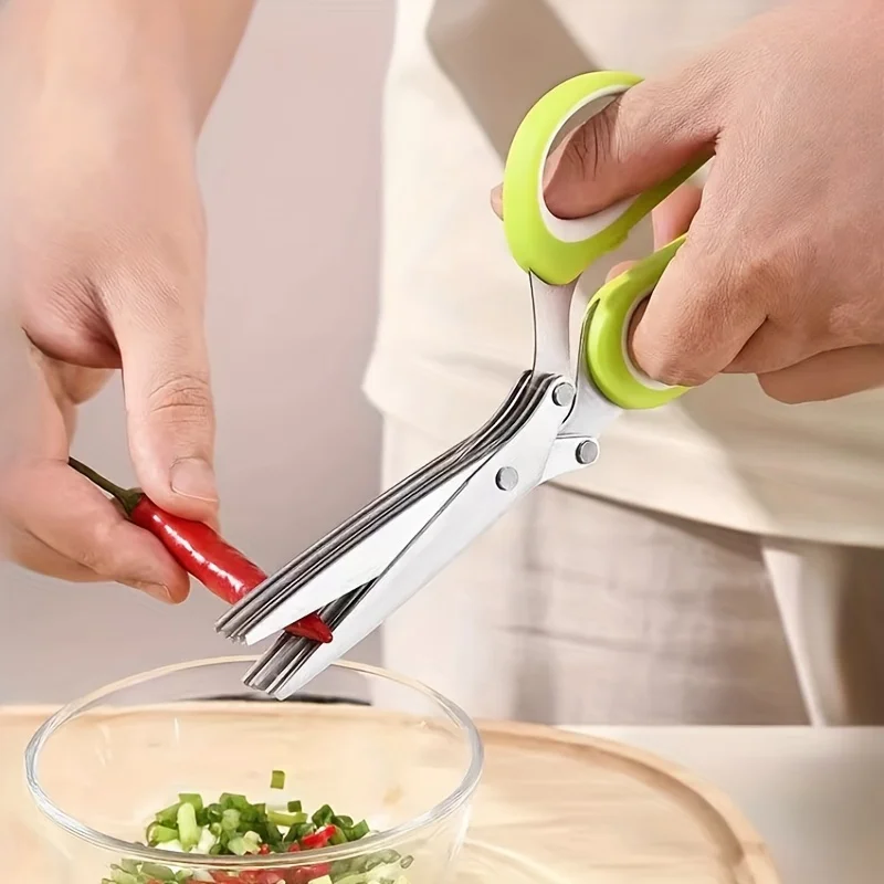 1 herb scissors with 5 blades, - Herb Scissors 5 Blade 评论和价格
