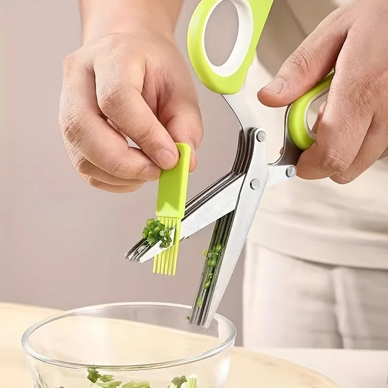 1 herb scissors with 5 blades, - Herb Scissors 5 Blade 评论和价格