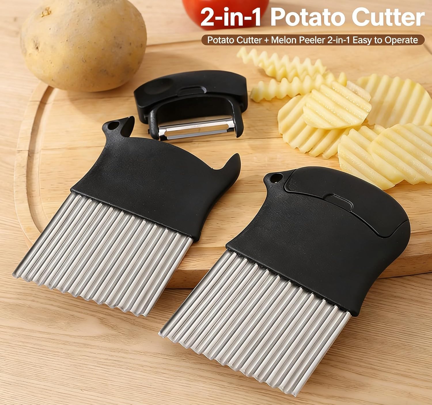 2-in-1 Potato Cutter, Durable  - Kitchen Gadgets Built In 评论和价格