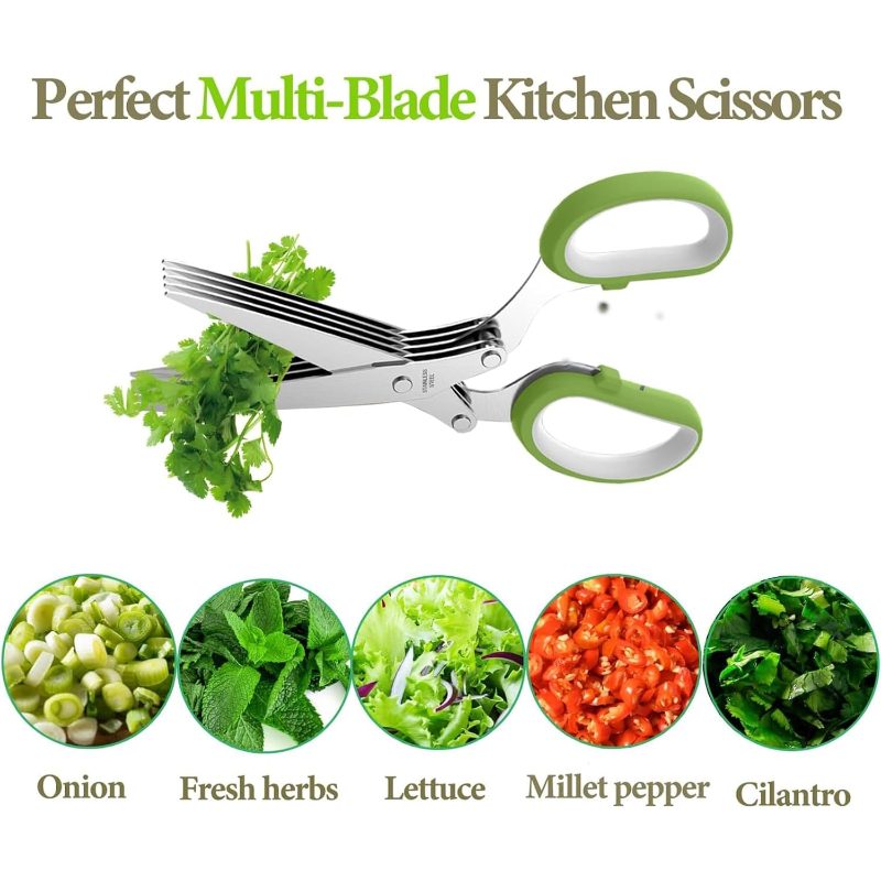 Heavy duty scissors with 5 bla - Herb Scissors 5 Blade 评论和价格