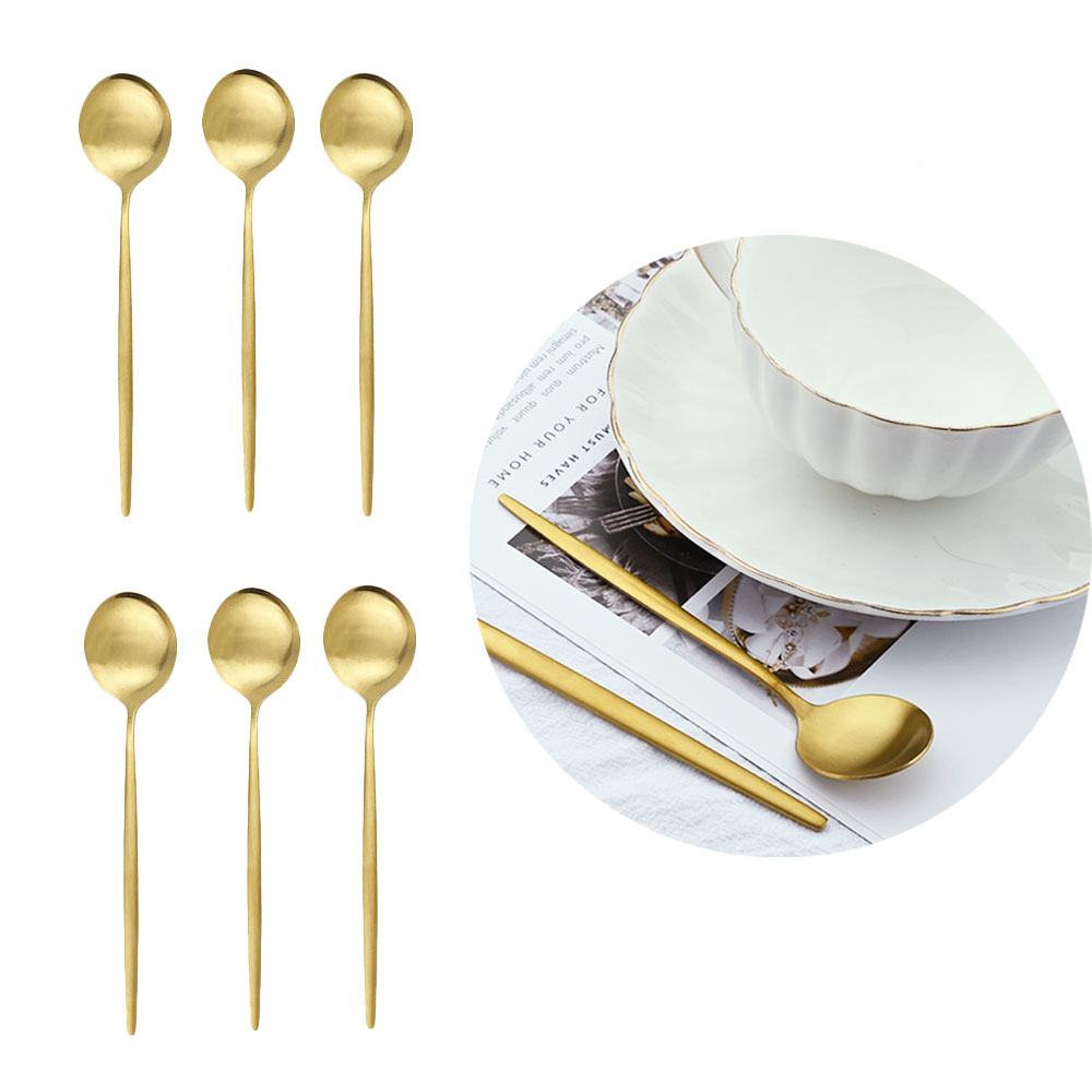6Pcs Matte Stainless Steel Tea - Kitchen Gadgets Gold 评论和价格