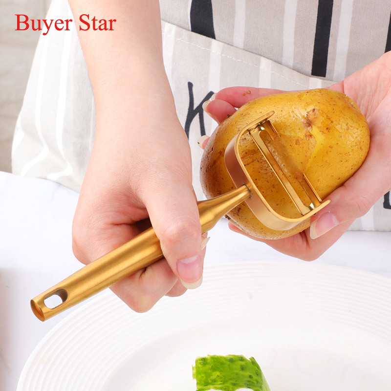 New Gold Fruit Peeler Stainles - Kitchen Gadgets Gold 评论和价格