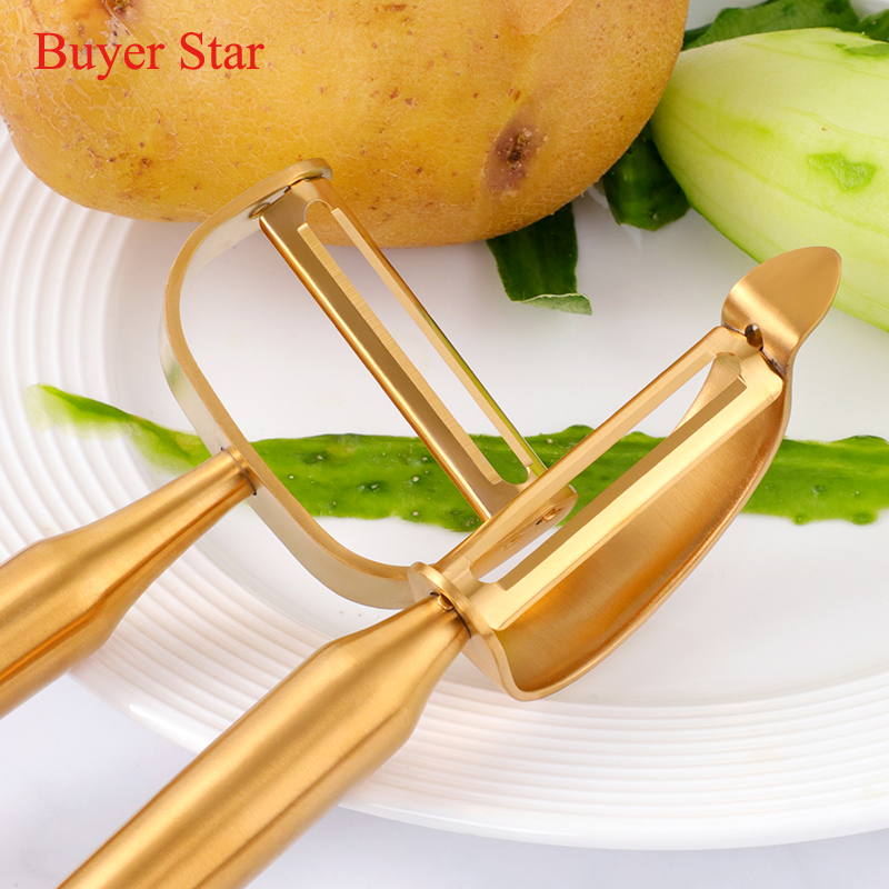 New Gold Fruit Peeler Stainles - Kitchen Gadgets Gold 评论和价格
