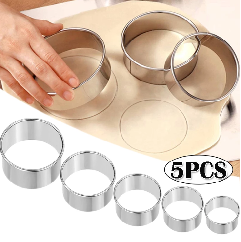 5PCS Round Stainless Steel Bis - Kitchen Gadgets For Cooking 评论和价格