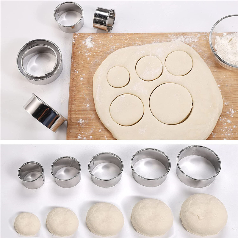 5PCS Round Stainless Steel Bis - Kitchen Gadgets For Cooking 评论和价格