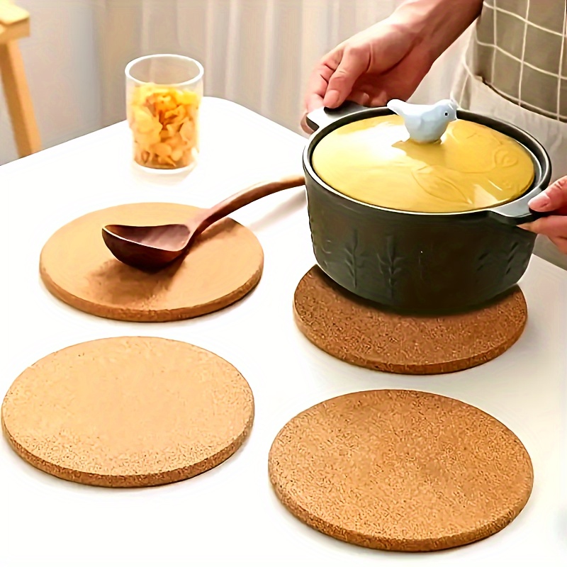 4Pcs Cork Pot Mat Heat Resista - Kitchen Gadgets In Japan 评论和价格